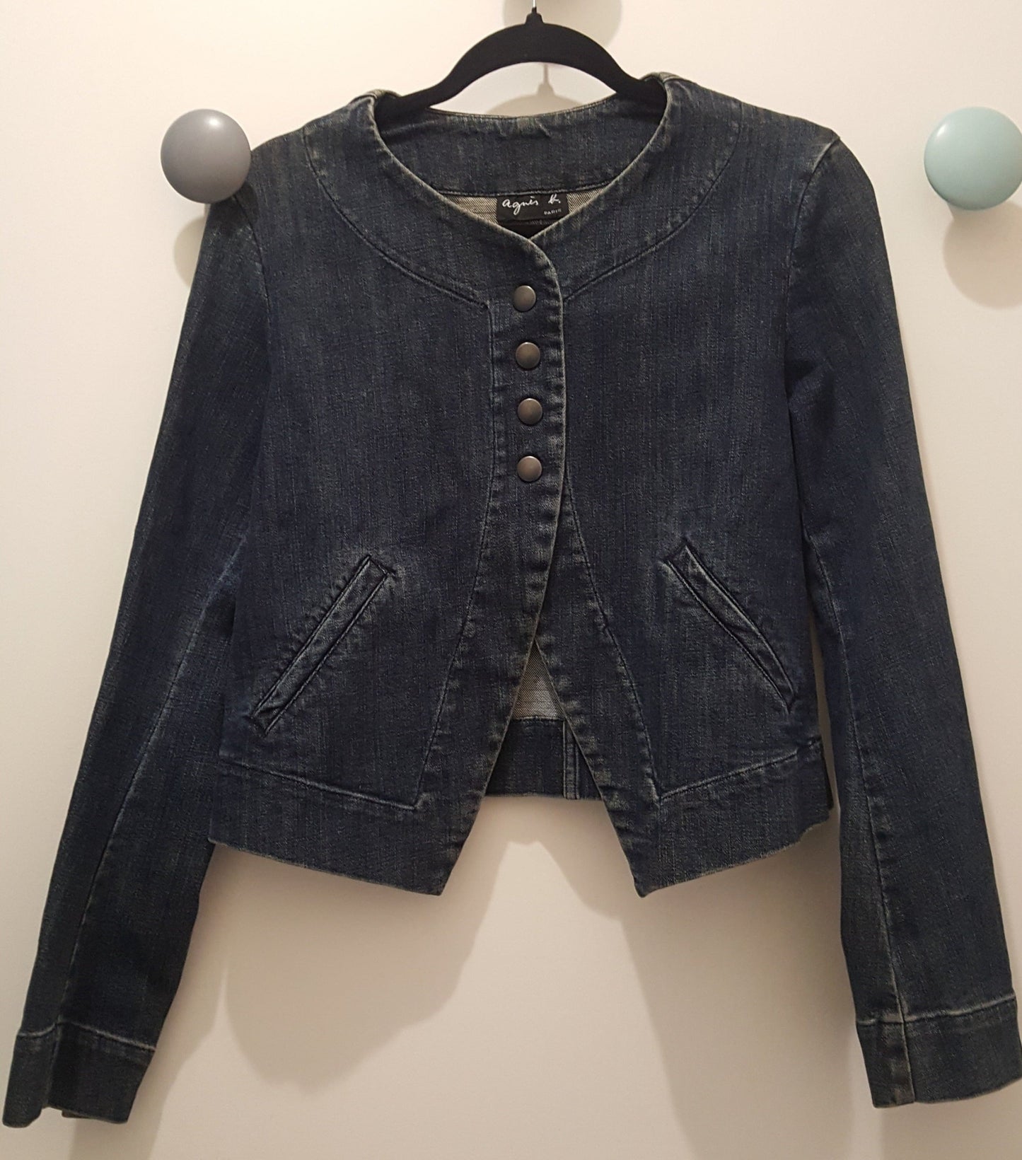 Veste en Jean Style Paletot ''Agnès b"