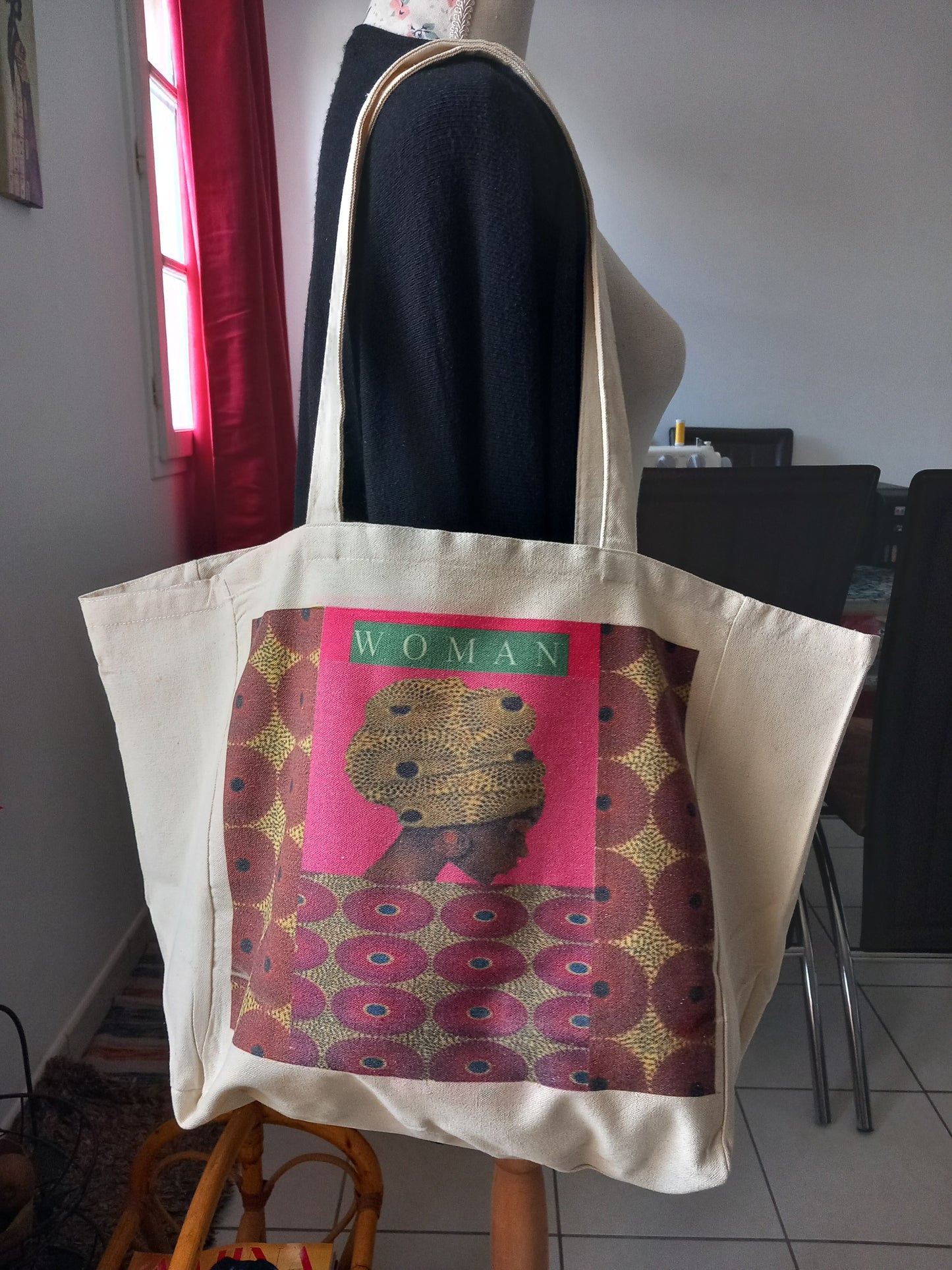 Tote Bag en coton ''WOMAN'' by ''N'Fabi''
