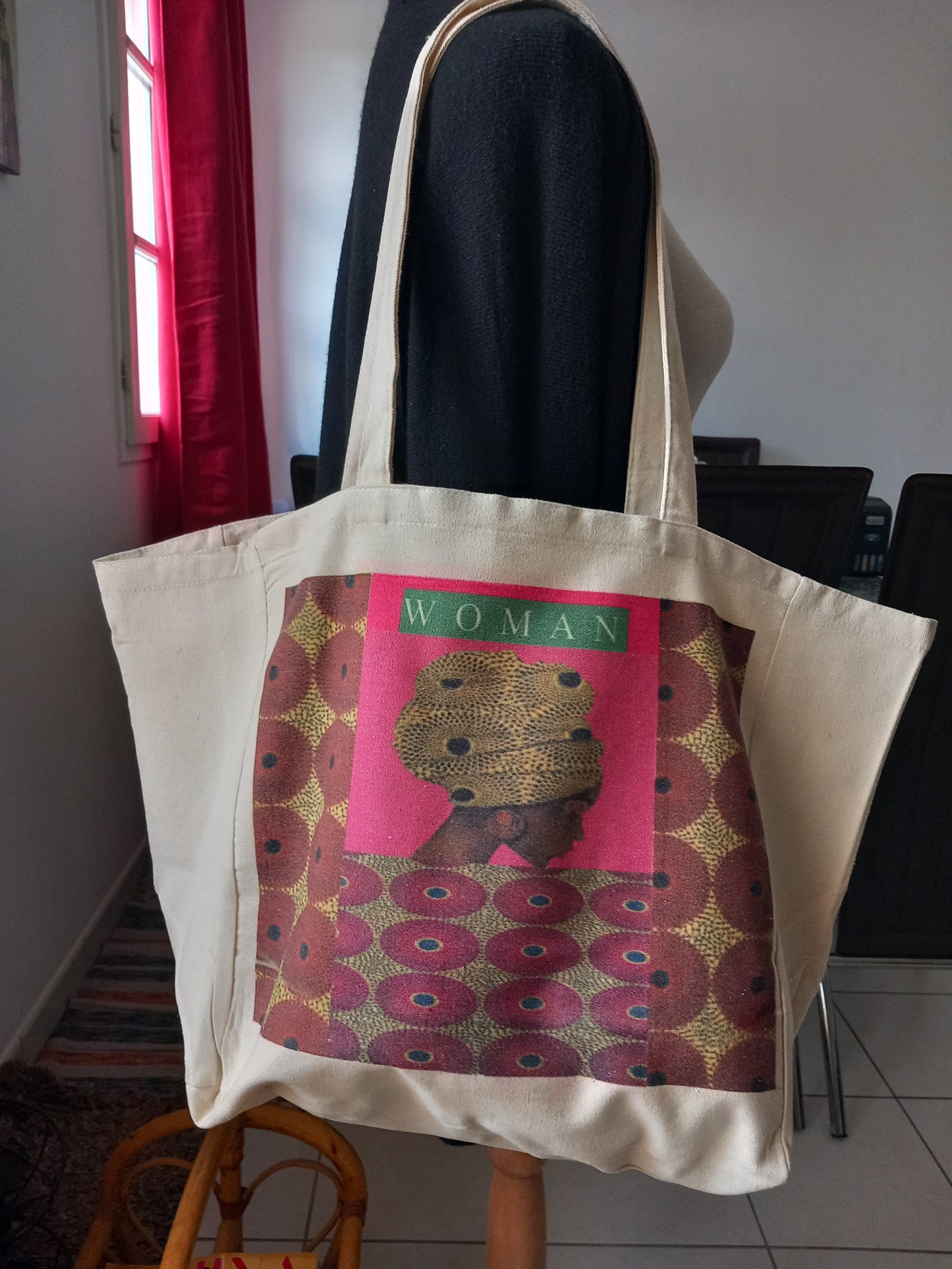 Tote Bag en coton ''WOMAN'' by ''N'Fabi''