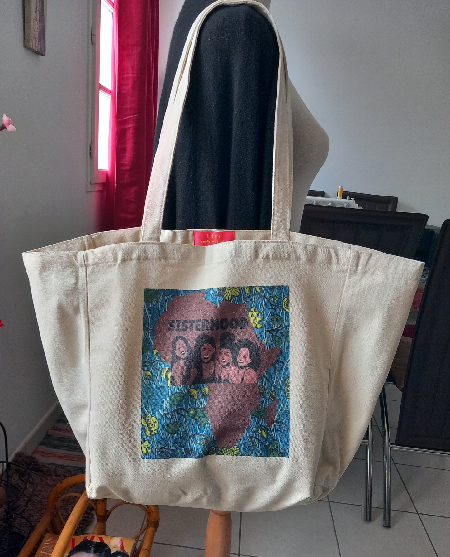 Tote bag en coton ''SISTERHOOD" by ''N'Fabi''