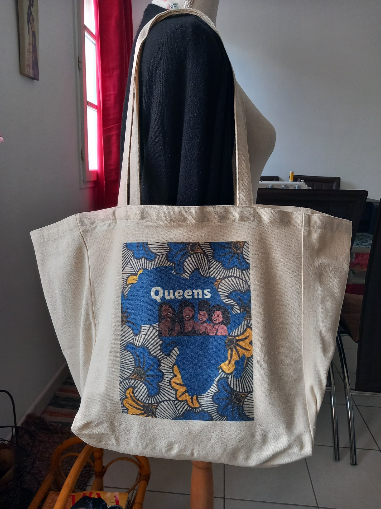 Tote bag en coton ''Queens'' by ''N'Fabi''