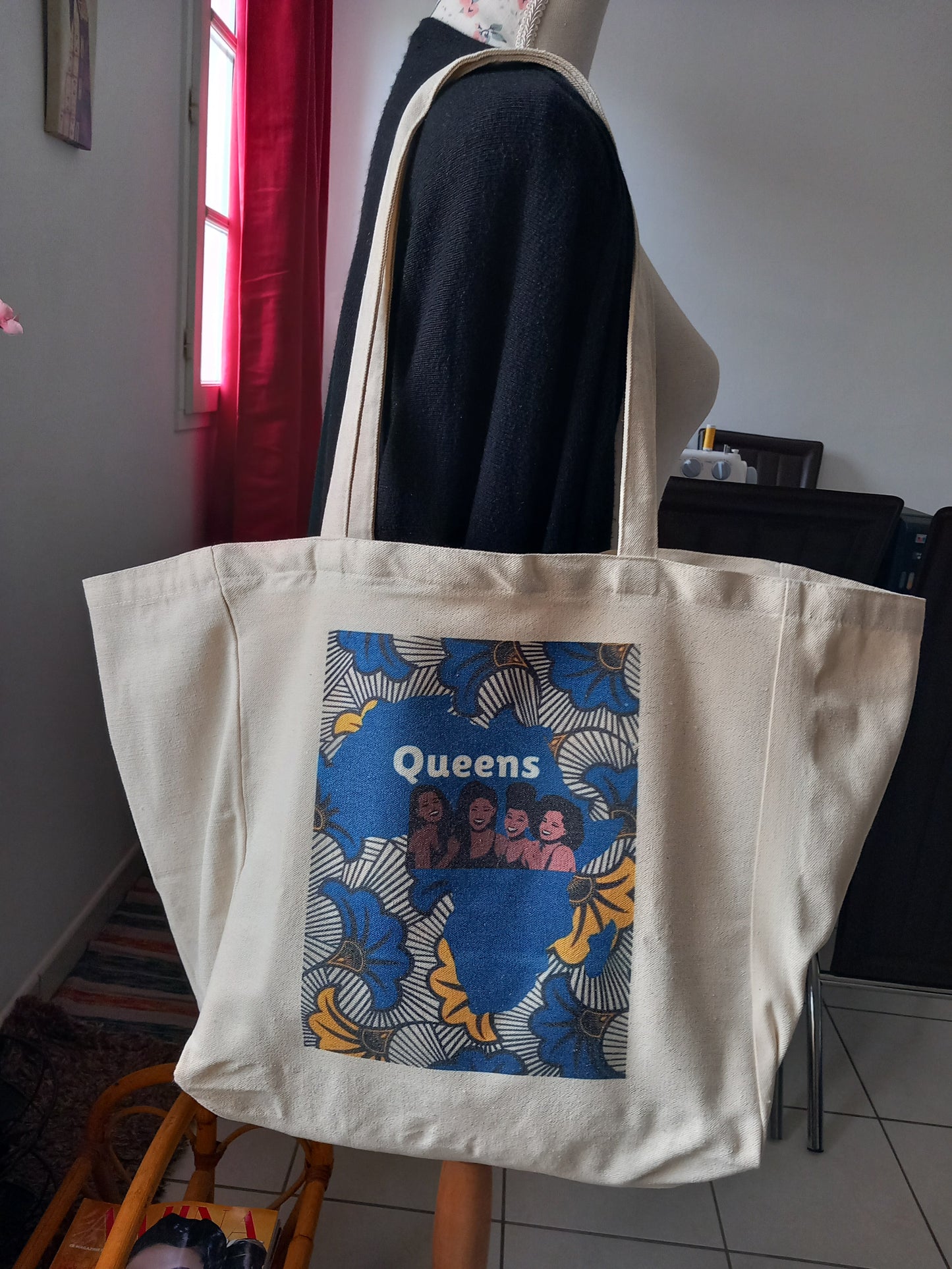 Tote bag en coton ''Queens'' by ''N'Fabi''