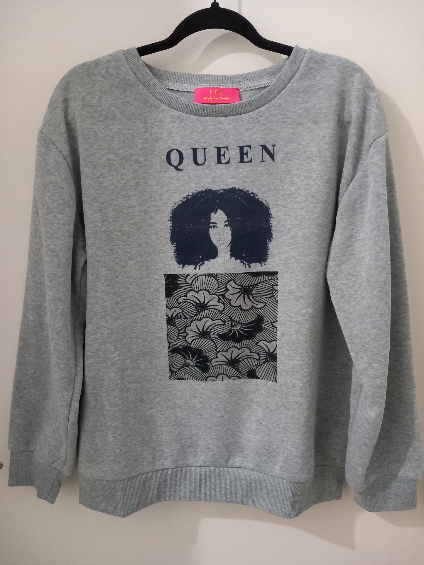 Sweat en Coton Manches longues ''QUEEN'' by ''N'Fabi''