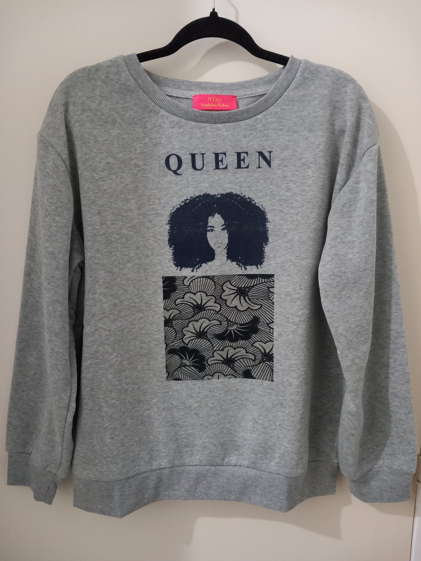 Sweat en Coton Manches longues ''QUEEN'' by ''N'Fabi''