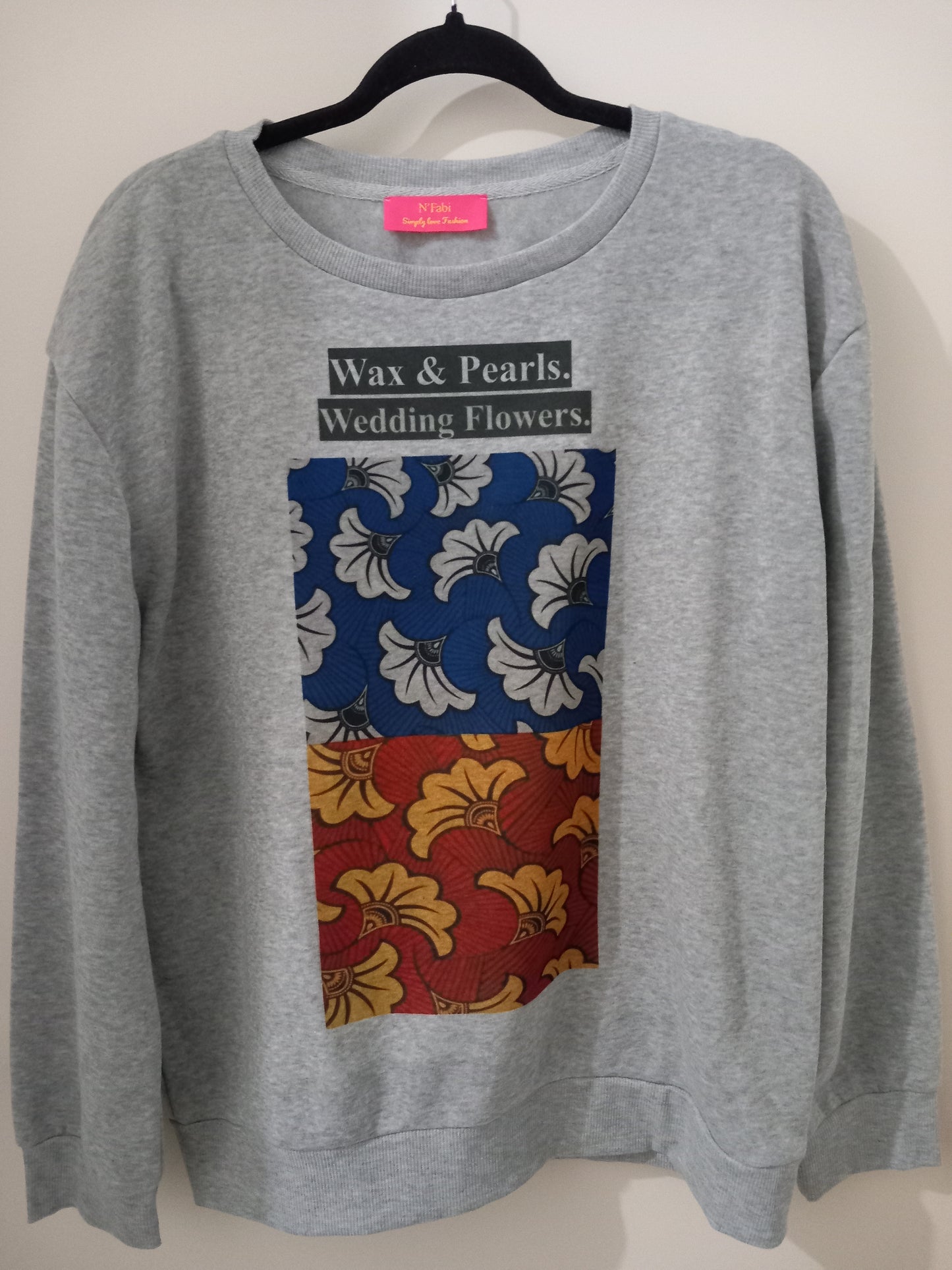 Sweat en Coton Manches longues ''Wax & Pearls'' by ''N'Fabi''