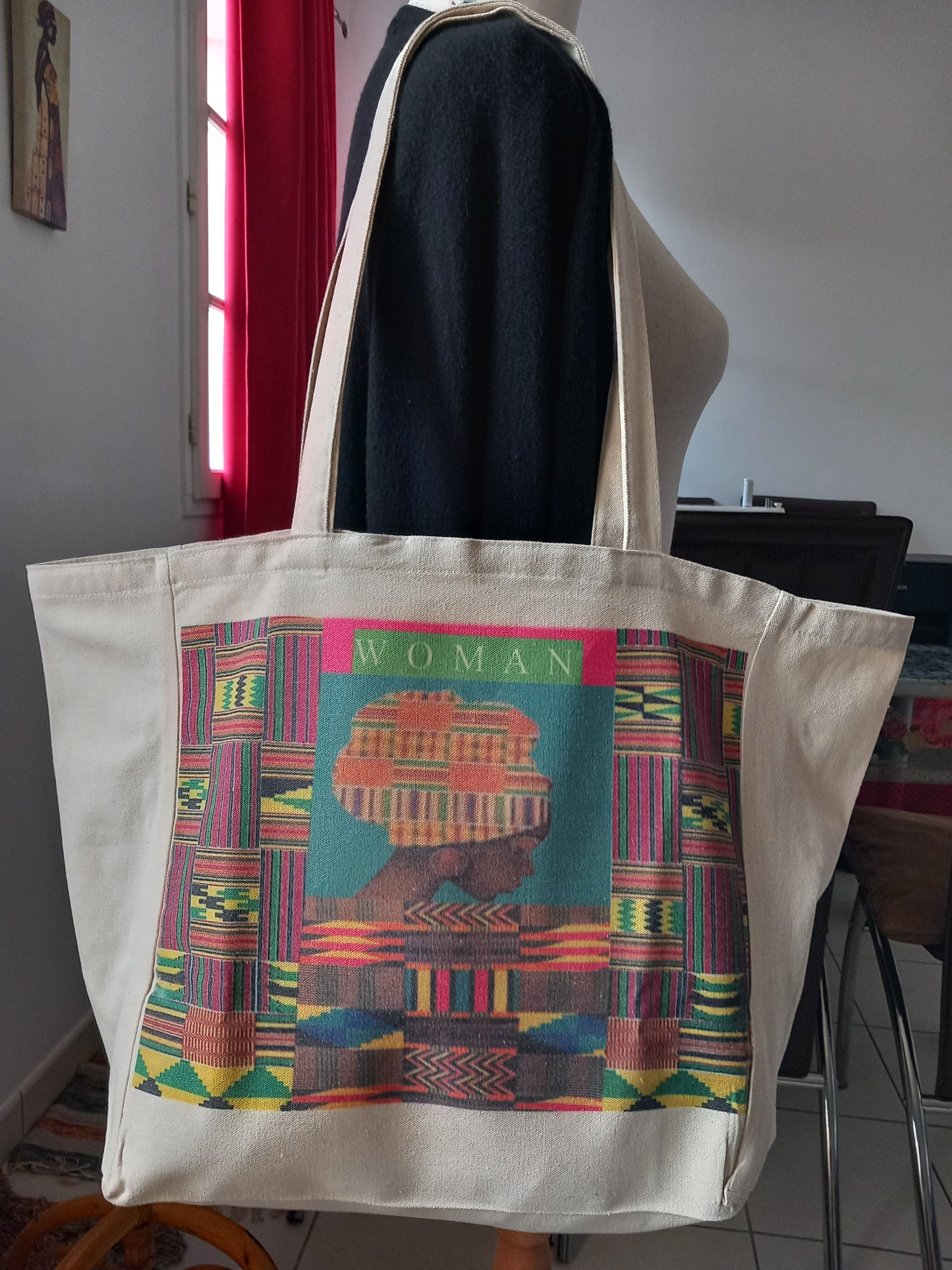 Tote Bag en coton ''WOMAN'' by ''N'Fabi''