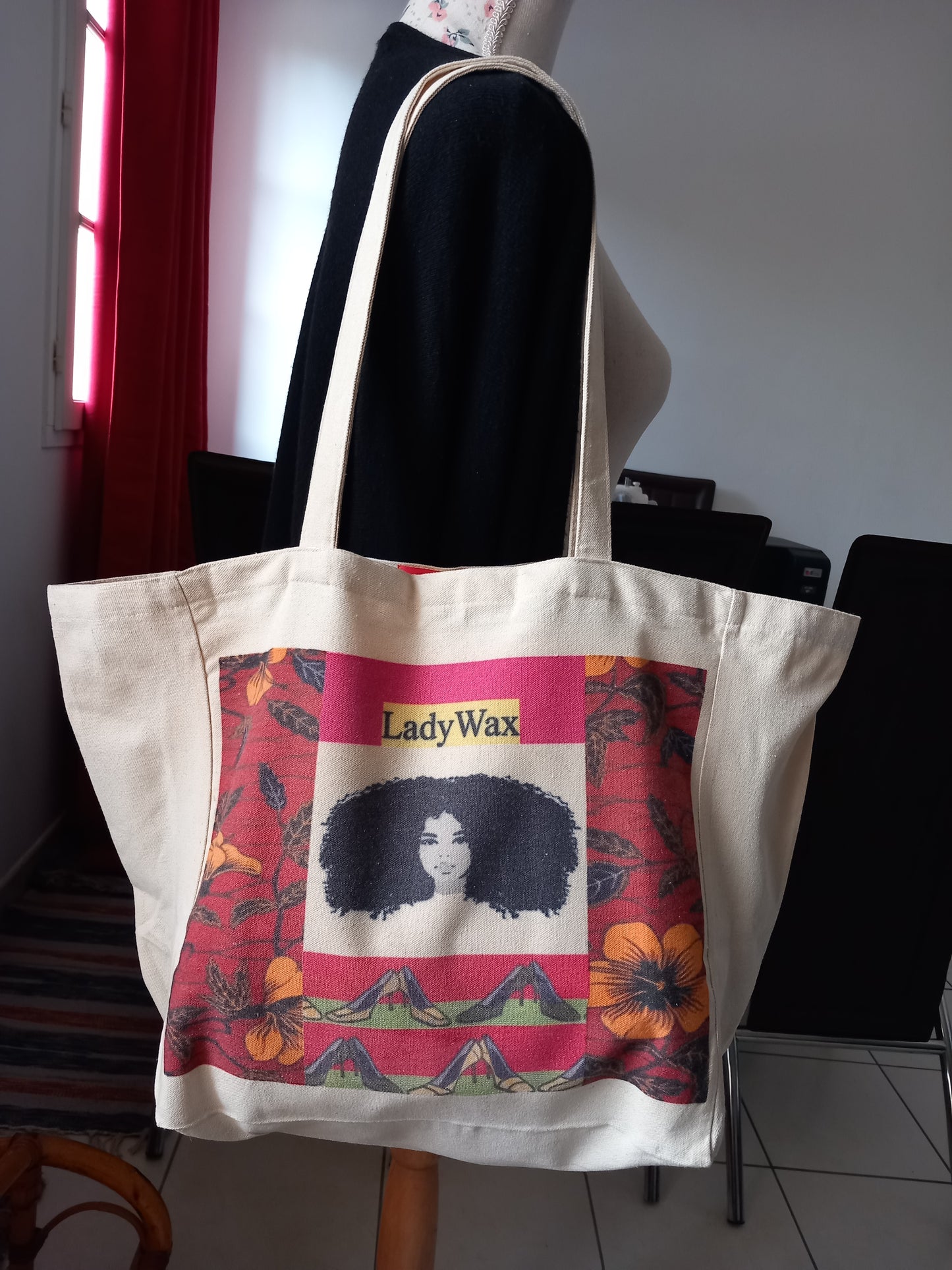 Tote Bag en coton ''LadyWax" by ''N'Fabi''