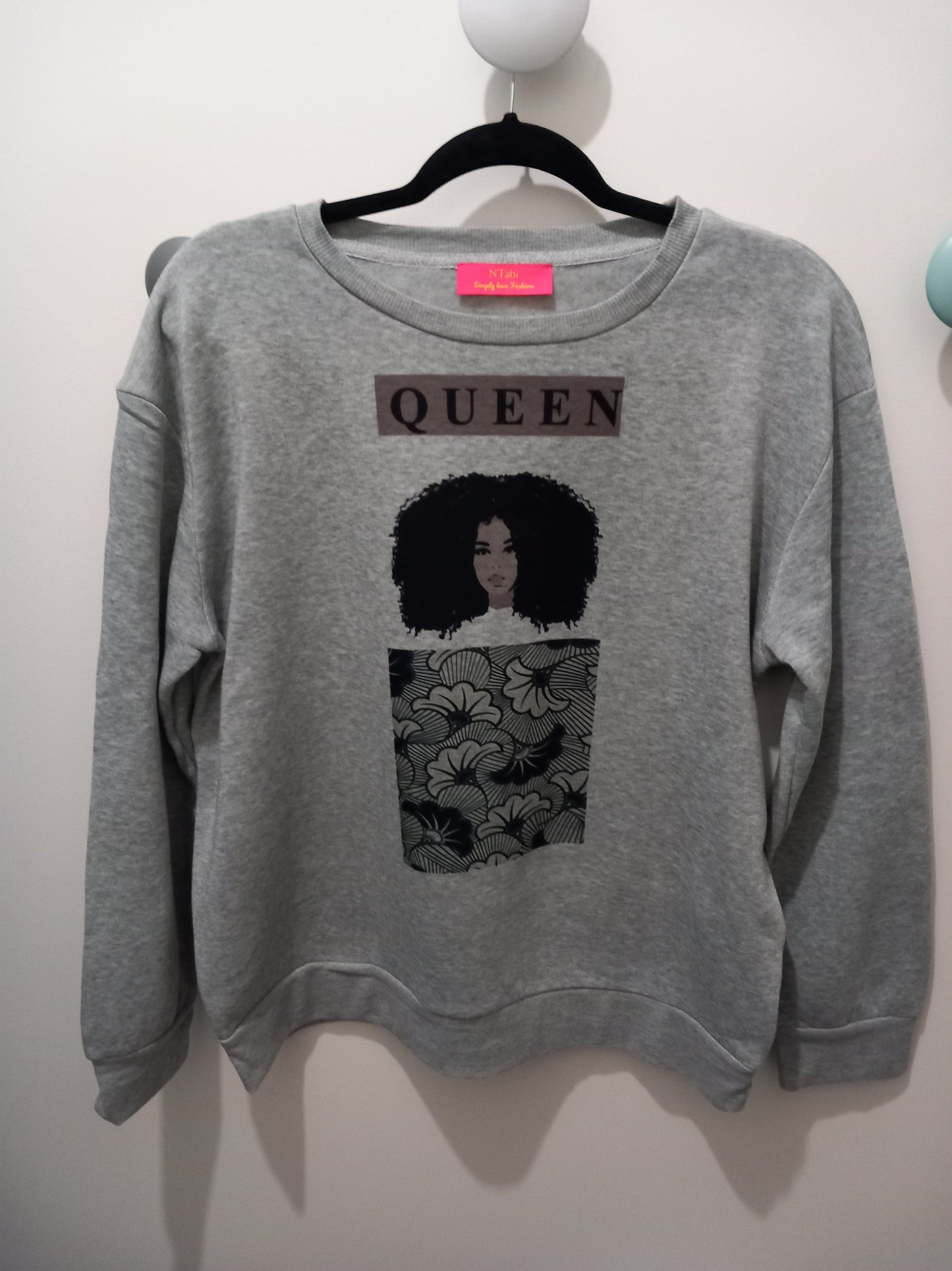 Sweat en Coton Manches longues ''QUEEN'' by ''N'Fabi''
