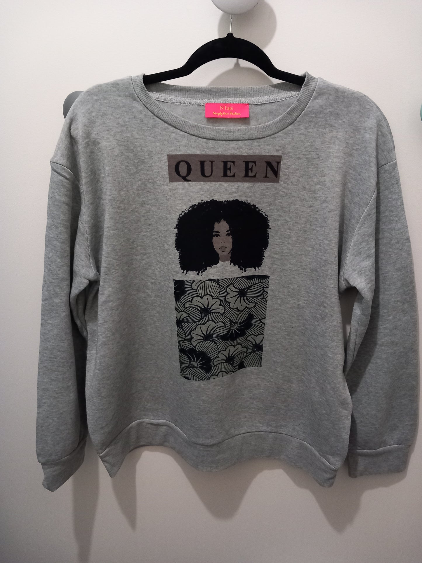 Sweat en Coton Manches longues ''QUEEN'' by ''N'Fabi''
