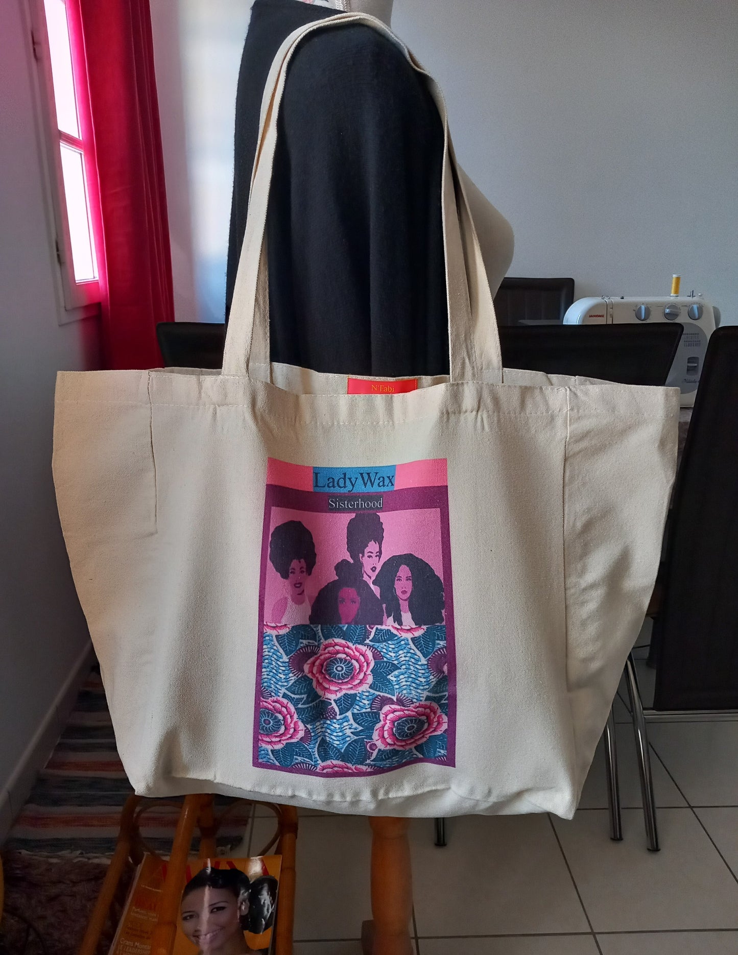 Tote Bag en coton ''LadyWax'' by ''N'Fabi''