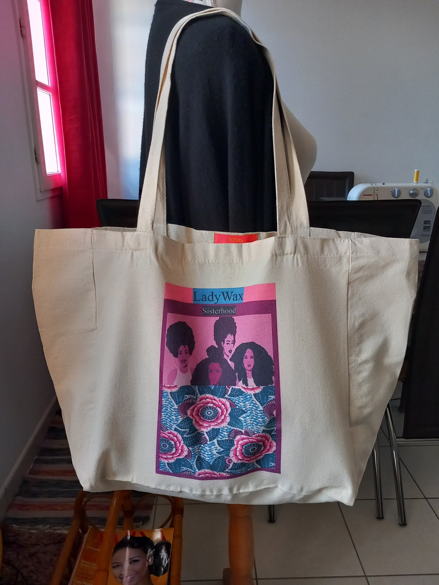 Tote Bag en coton ''LadyWax'' by ''N'Fabi''