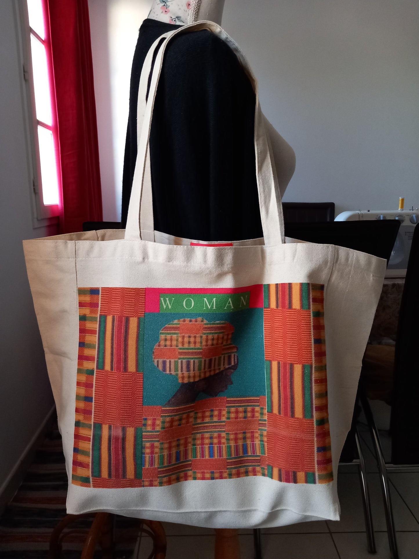 Cotton tote bag ''WOMAN'' by N'Fabi