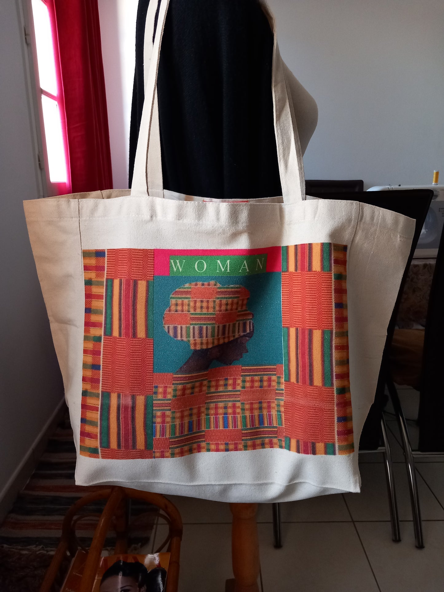 Cotton tote bag ''WOMAN'' by N'Fabi