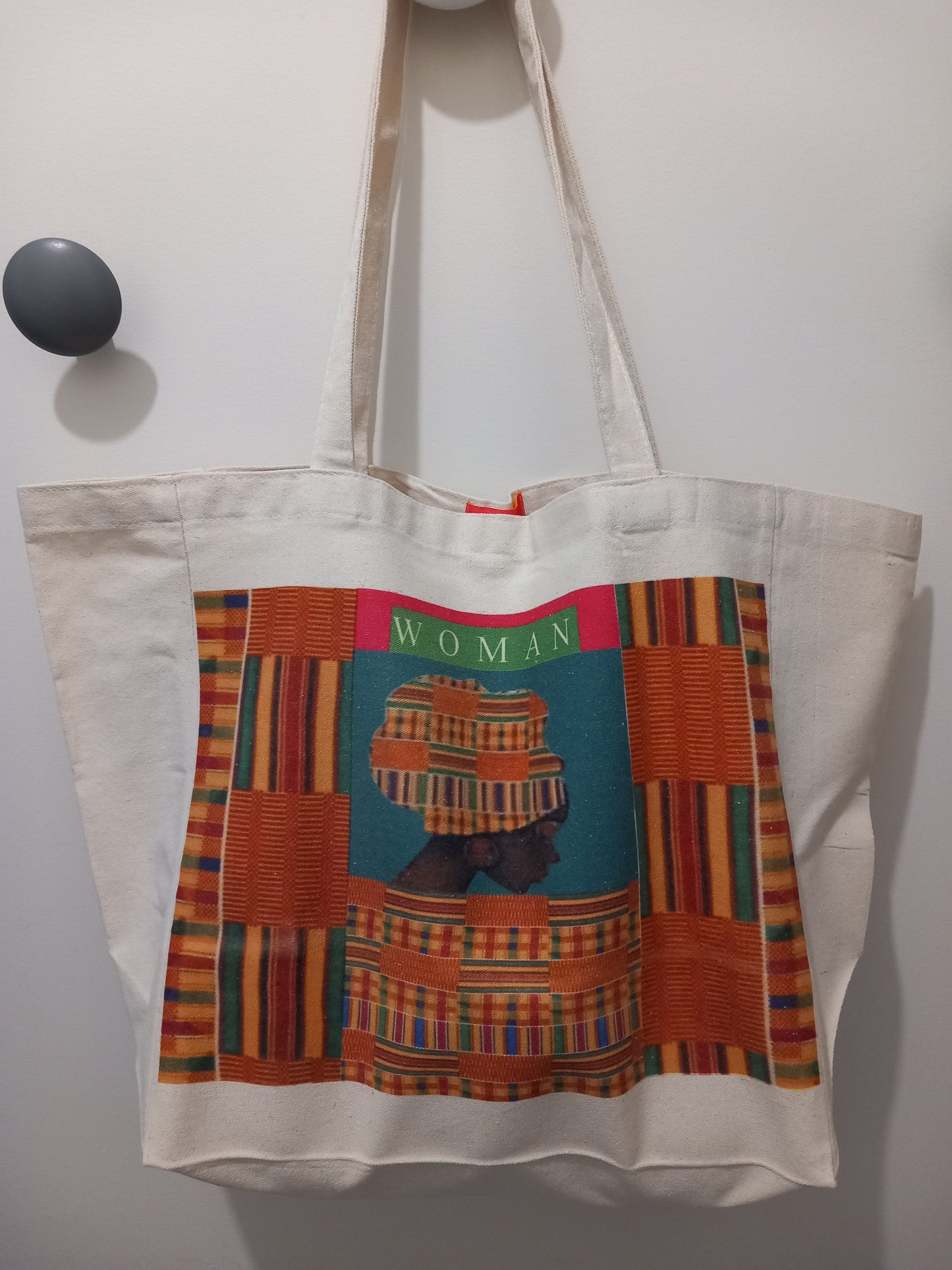 Cotton tote bag ''WOMAN'' by N'Fabi
