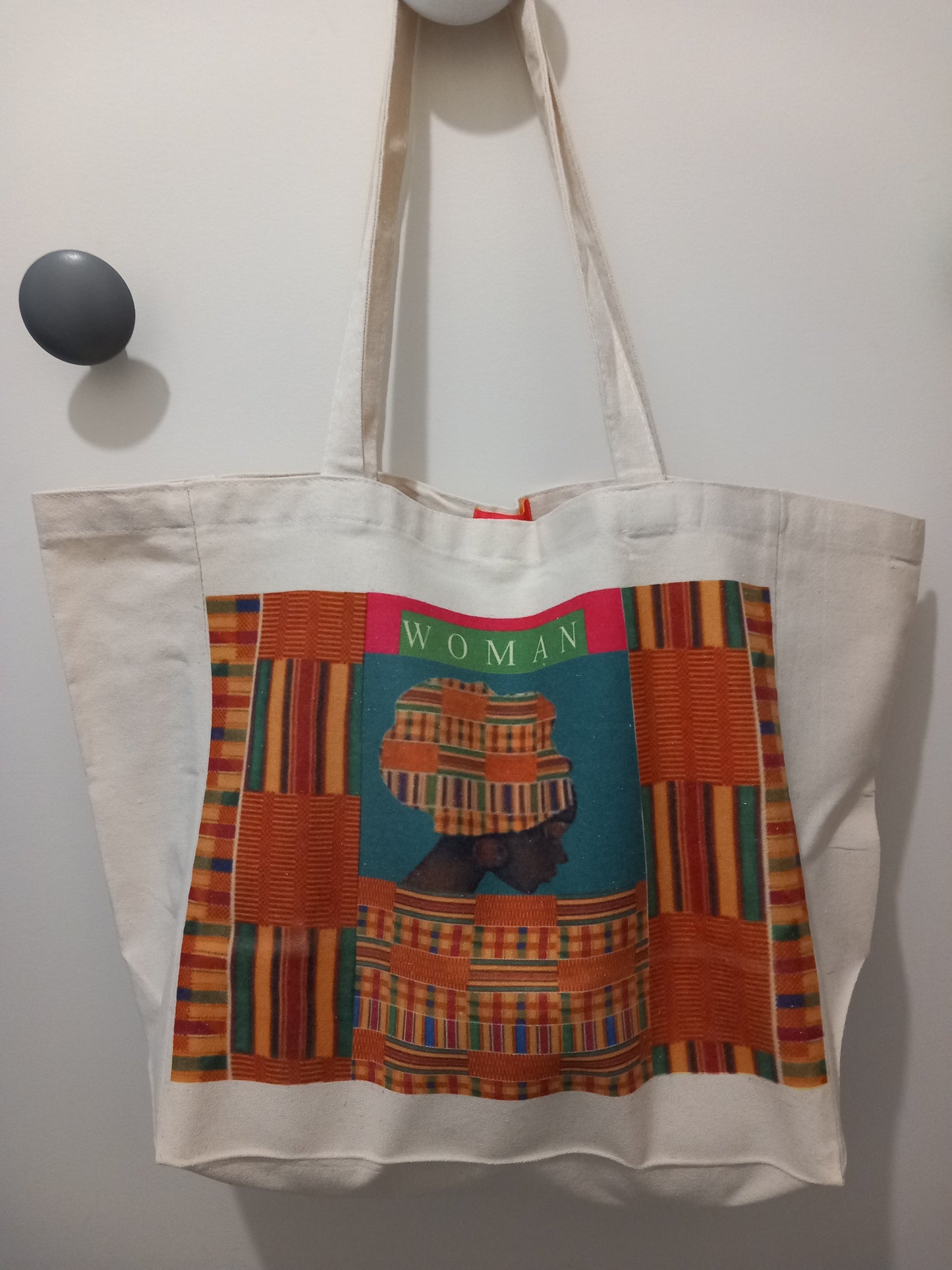 Cotton tote bag ''WOMAN'' by N'Fabi