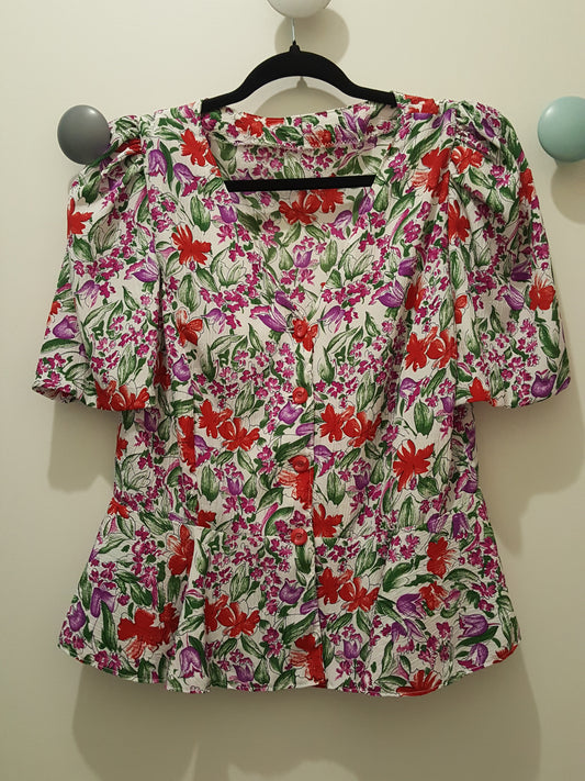 Top Vintage Imprimé floral