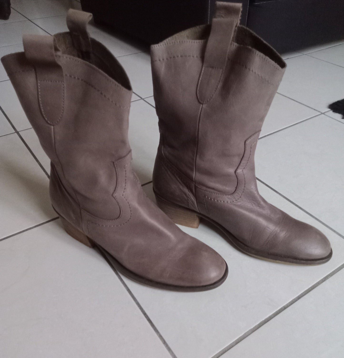 Bottes en Cuir "Naf Naf"