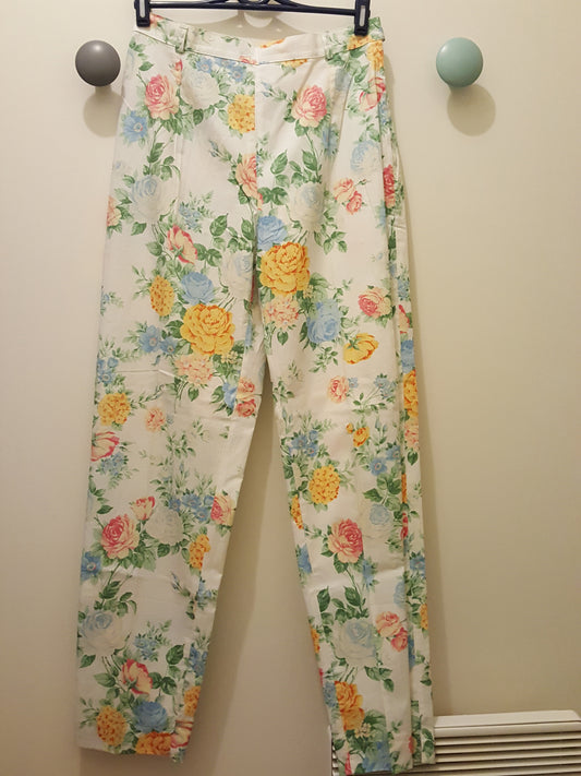 Pantalon Vintage Imprimé Fleurs ''Blues Club''